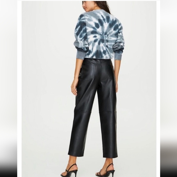 New Aritzia Oracle High Rise Faux Leather Pants NWOT - Picture 3 of 10